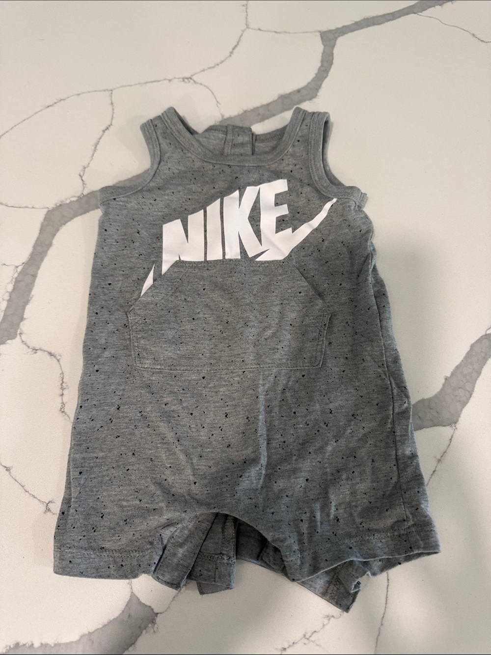 Nike Gray Sleeveless Logo Romper